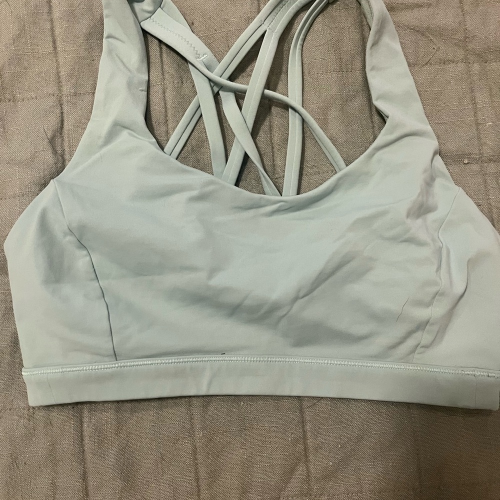 Lululemon sports bra, size 6, powder blue
